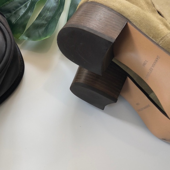 Banana Republic Suede Ankle Heeled Boots 10 - Picture 5 of 6